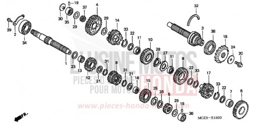 BOITE DE VITESSES CB900F4 de 2004